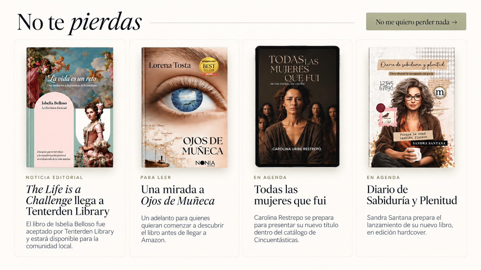 No te pierdas: noticias editoriales, lecturas y agenda