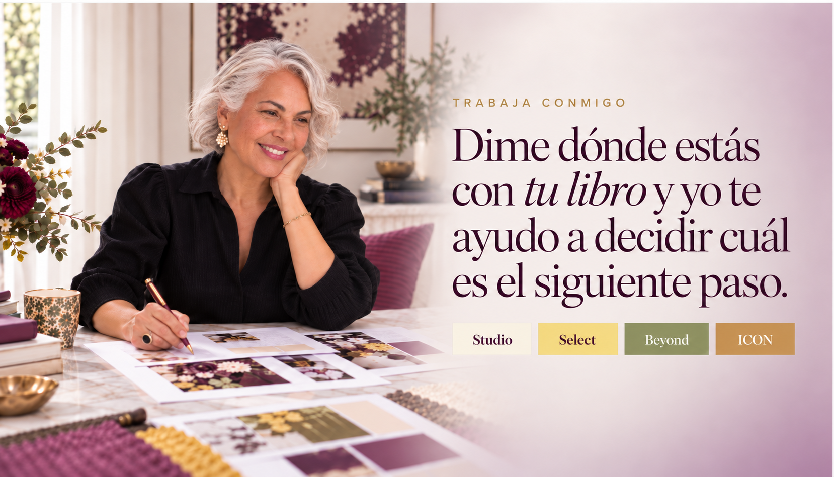 Trabaja conmigo — Dime dónde estás con tu libro y yo te ayudo a decidir cuál es el siguiente paso